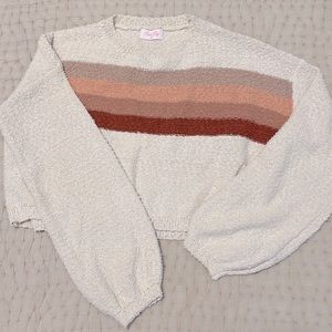 Pink Lily Cropped Sweater